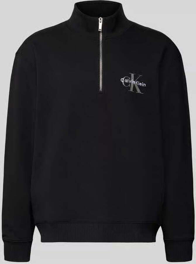 Calvin Klein Jeans Regular fit sweatshirt met logostitching model 'Terry'