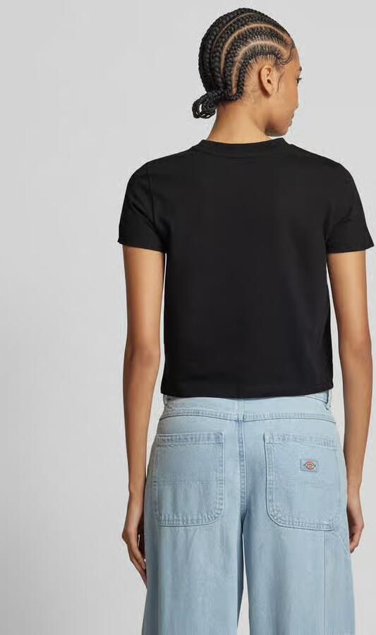 CALVIN KLEIN Dames Tops & T-shirts Placed Institutional Baby Tee Zwart - Foto 8