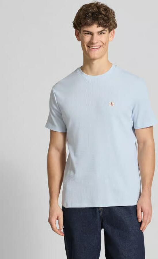 Calvin Klein Jeans Regular Fit T-shirt met logo-patch - Foto 3