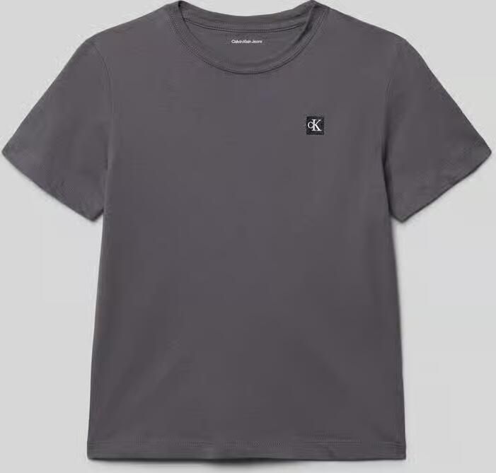 Calvin Klein Jeans Regular fit T-shirt met logopatch model 'Mono'