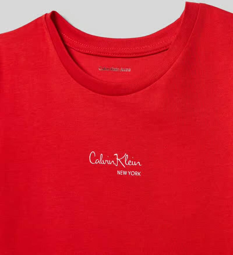 Calvin Klein Jeans Regular fit T-shirt met logoprint model 'Signature' - Foto 2