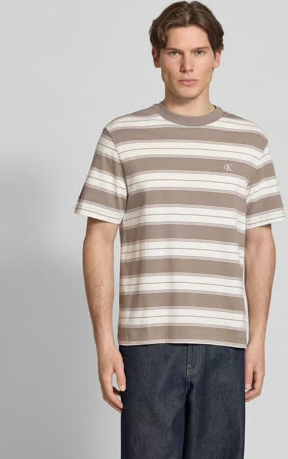 Calvin Klein Jeans regular fit T-shirt van katoenmix - Foto 2