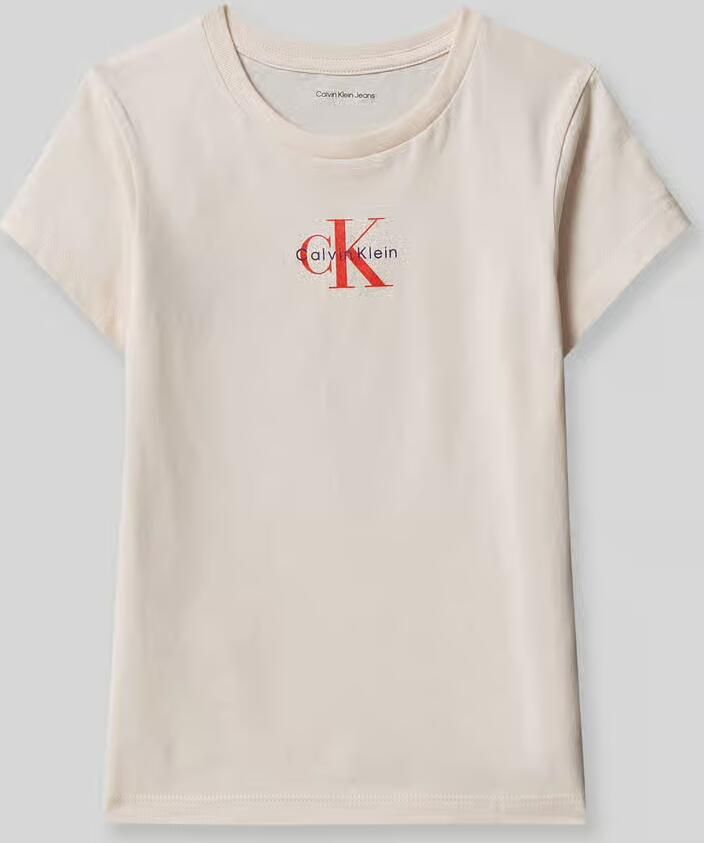 Calvin Klein Jeans regular fit T-shirt van puur katoen