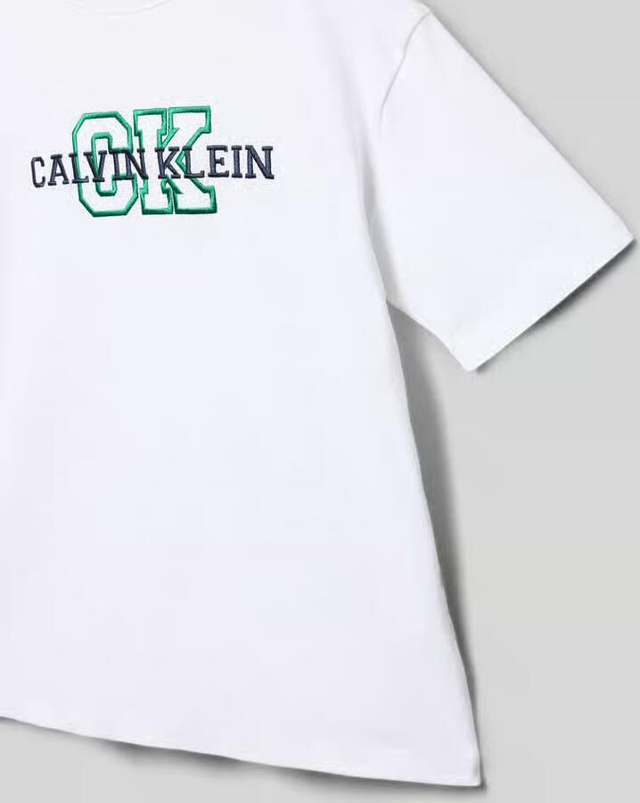 Calvin Klein Jeans regular fit T-shirt van puur katoen