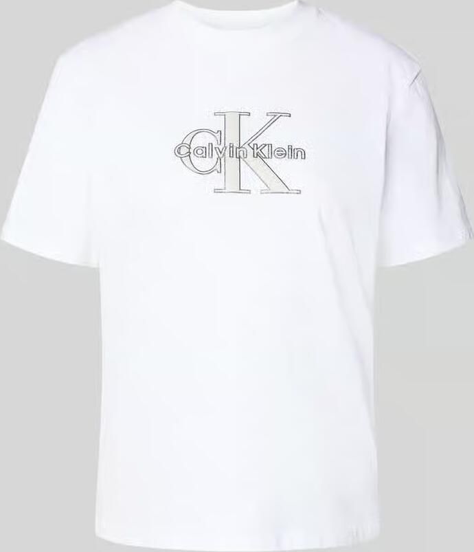 Calvin Klein Jeans Regular fit t-shirt van puur katoen