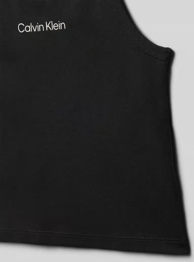 Calvin Klein Jeans regular fit top met bandjes van viscosemix model 'PUNTO STRAP TOP' - Foto 4