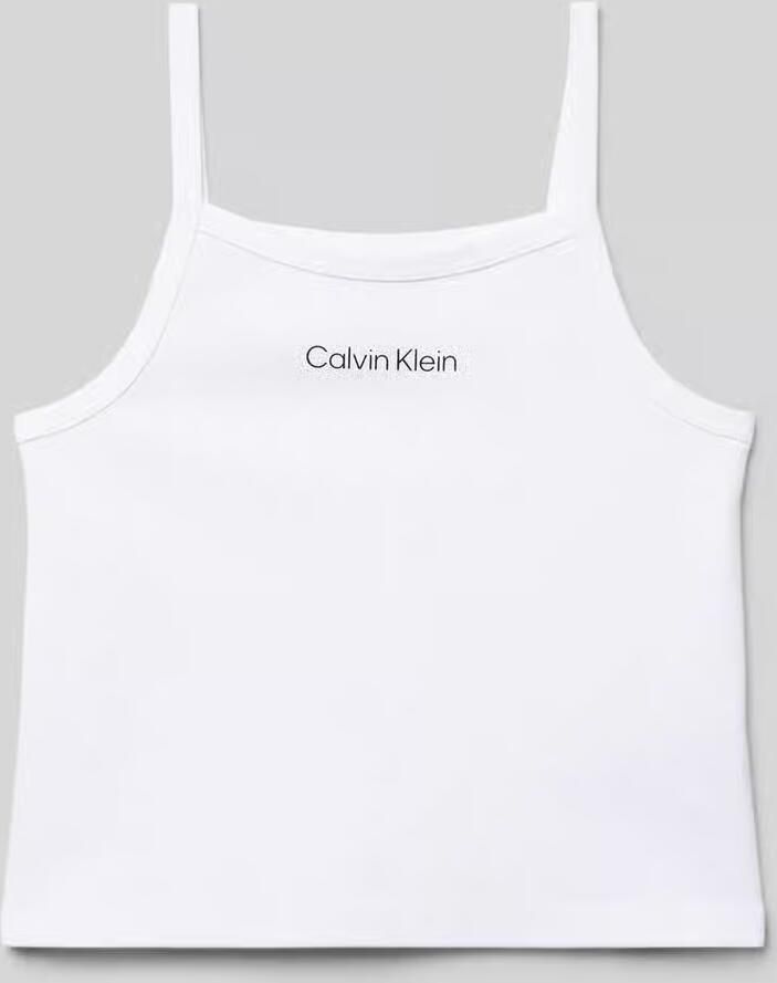 Calvin Klein Jeans regular fit top met bandjes van viscosemix model 'PUNTO STRAP TOP' - Foto 2