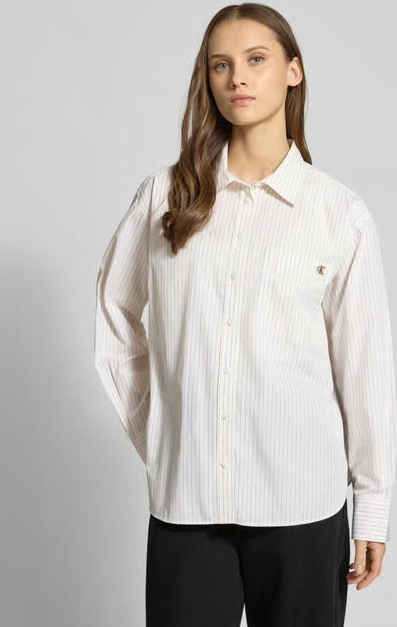 Calvin Klein Jeans relaxed fit blouse met borstzak en label-stitching - Foto 6