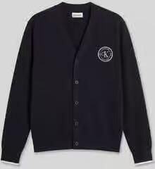 Calvin Klein Jeans relaxed fit gebreid jack van pure katoen met gestikt logo