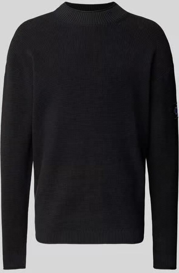 Calvin Klein Jeans Relaxed fit gebreide pullover met labelpatch