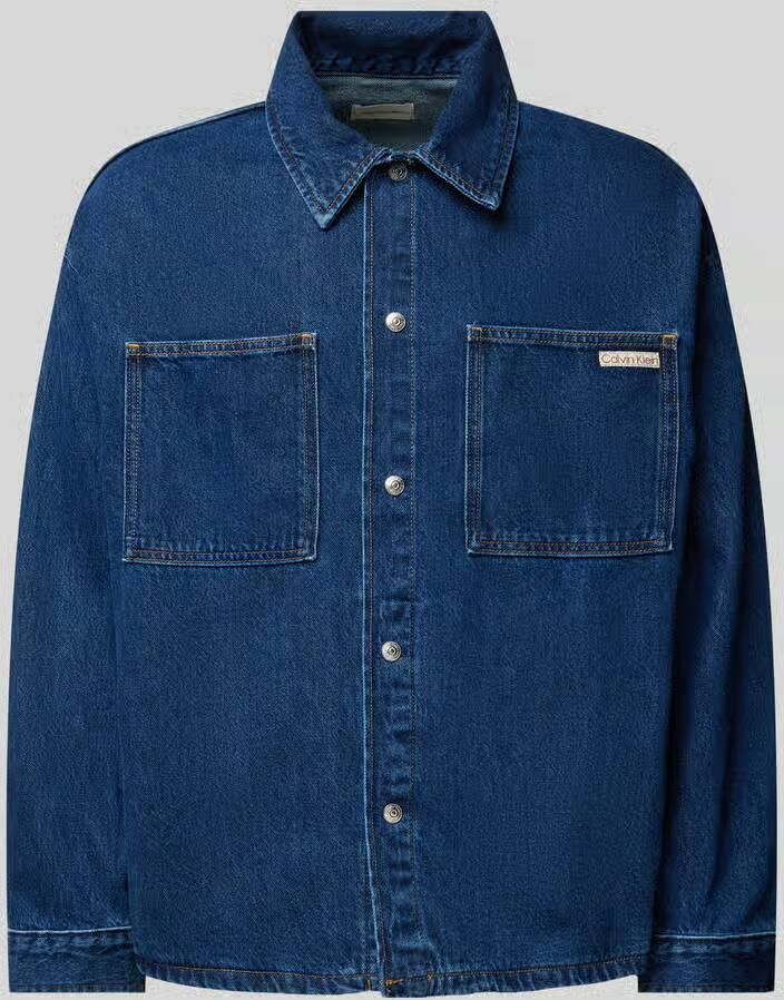 Calvin Klein Jeans Relaxed fit jeansjack met labelpatch - Foto 2
