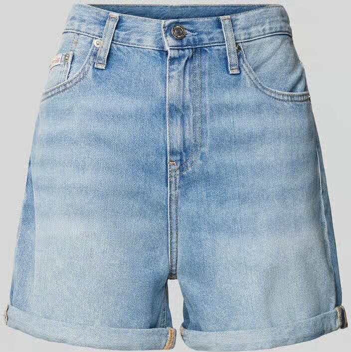Calvin Klein Jeans Mom fit korte jeans in 5-pocketmodel met labeldetail