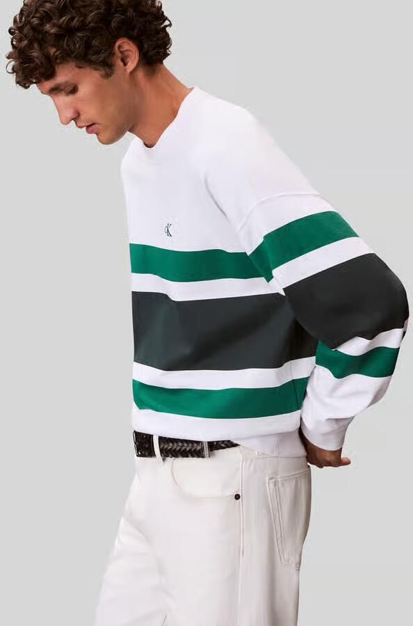 Calvin Klein Jeans Relaxed fit sweatshirt van badstof