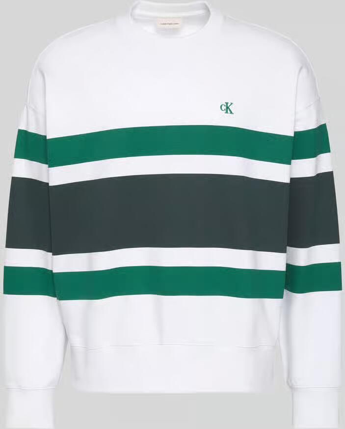 Calvin Klein Jeans Relaxed fit sweatshirt van badstof - Foto 2