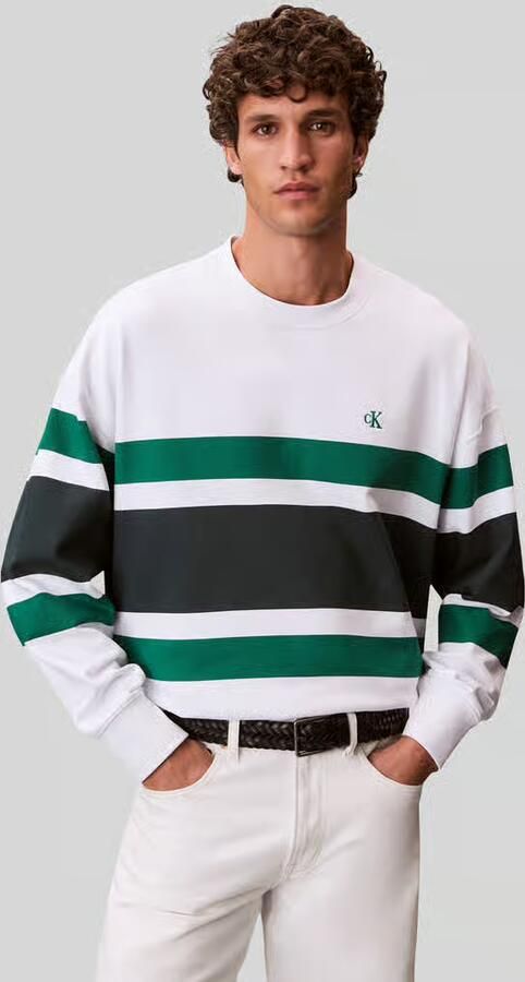 Calvin Klein Jeans Relaxed fit sweatshirt van badstof - Foto 2