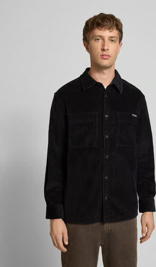Calvin Klein Overhemd met lange mouwen relaxed fit normale overhemdkraag met borstzakken - Foto 7