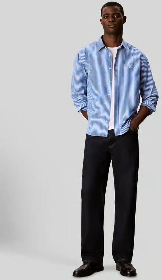 Calvin Klein Jeans relaxed fit vrijetijdsoverhemd van pure katoen met gestikt logo - Foto 2