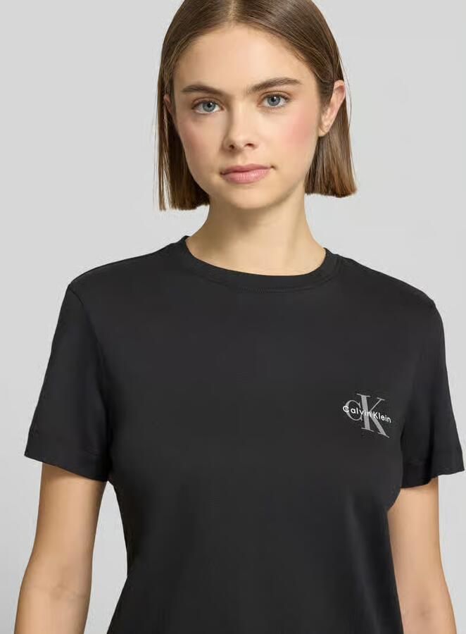 Calvin Klein Jeans T-shirt met labelprint in een set van 2 stuks - Foto 10