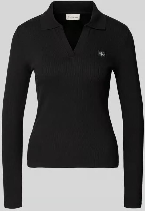 Calvin Klein Jeans Shirt met lange mouwen en labeldetail