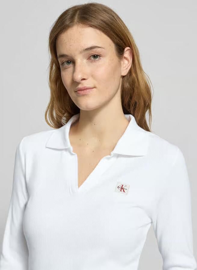 Calvin Klein Jeans Shirt met lange mouwen en labeldetail - Foto 2