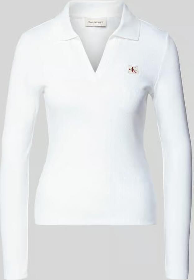 Calvin Klein Jeans Shirt met lange mouwen en labeldetail