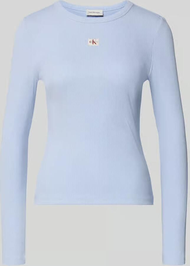 Calvin Klein Jeans Shirt met lange mouwen en labeldetail