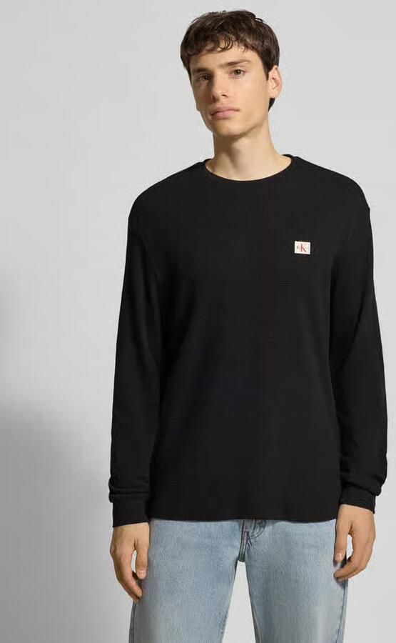 Calvin Klein Jeans T-Shirt Lange Mouw LS WAFFLE BADGE CREW LV040EM217 - Foto 15