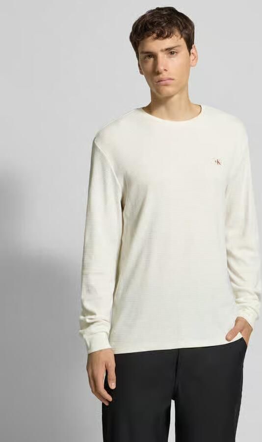 Calvin Klein Jeans T-Shirt Lange Mouw LS WAFFLE BADGE CREW LV040EM217 - Foto 16