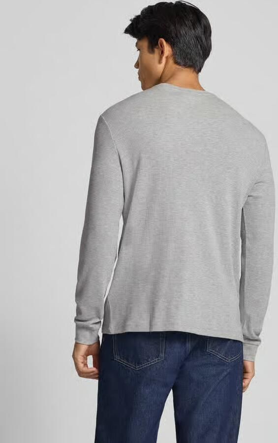 CALVIN KLEIN JEANS regular T-shirt met ingebreid patroon grijs - Foto 9