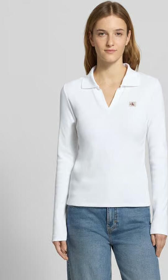 Calvin Klein Jeans Shirt met lange mouwen met labeldetail - Foto 4