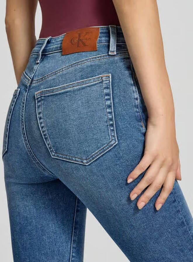 Calvin Klein Jeans Super skinny fit high rise jeans met labeldetail - Foto 6