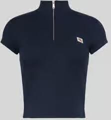 Calvin Klein Jeans slim fit kort T-shirt van katoenmix
