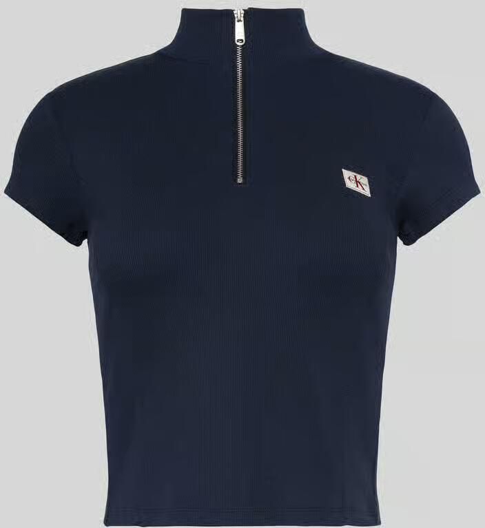 Calvin Klein Jeans slim fit kort T-shirt van katoenmix - Foto 3