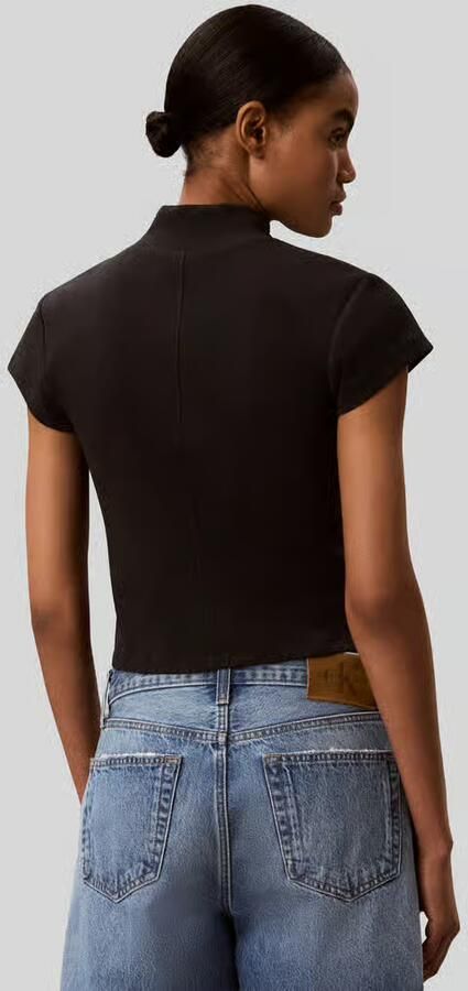 Calvin Klein Jeans slim fit kort T-shirt van katoenmix - Foto 6