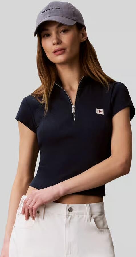 Calvin Klein Jeans T-shirt Lv047g240g Ss Woven Label 2x2 Baby - Foto 2