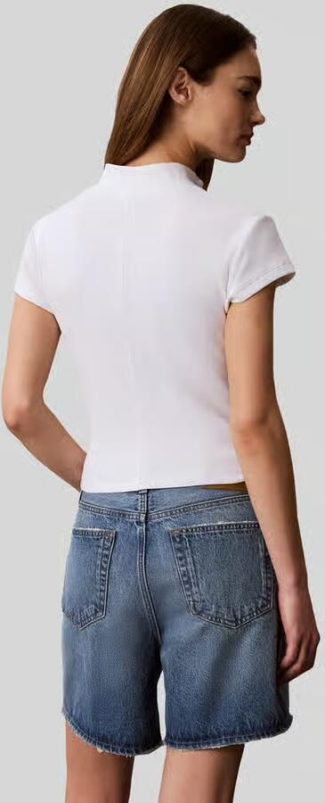 Calvin Klein Jeans T-shirt Lv047g240g Ss Woven Label 2x2 Baby - Foto 4
