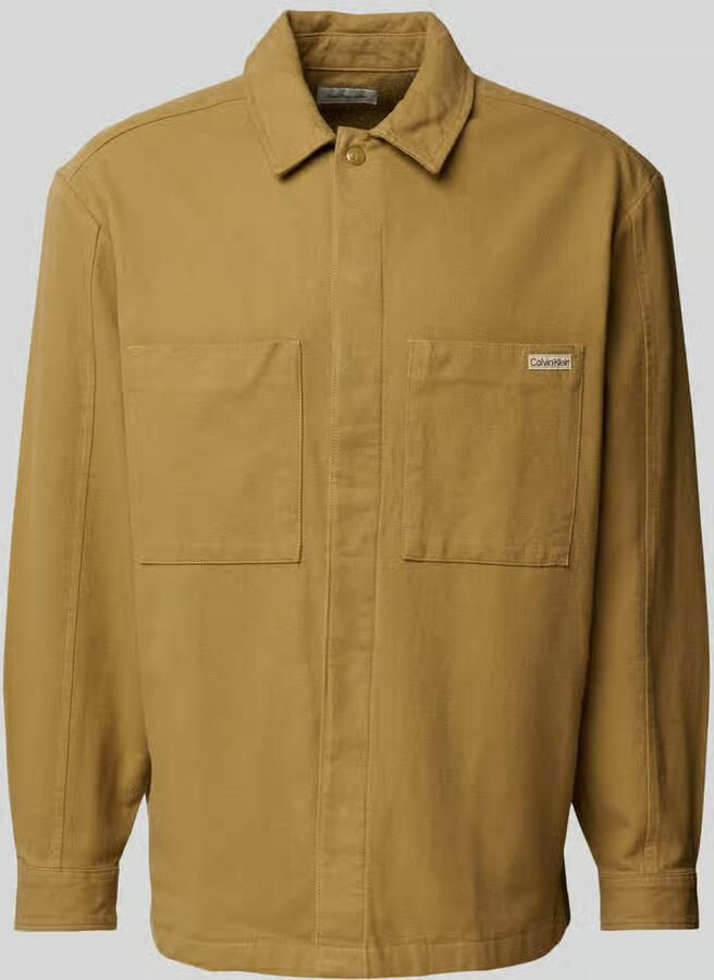 Calvin Klein Jeans Slim fit overhemdjack met labeldetail - Foto 2