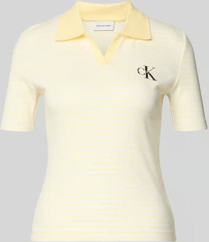 Calvin Klein Jeans Slim fit poloshirt met labelstitching