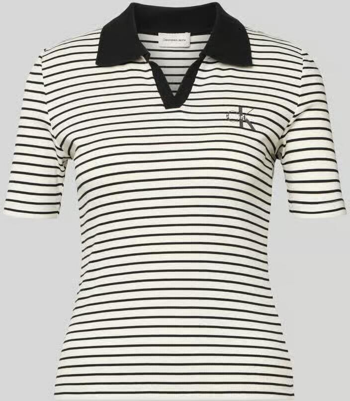 Calvin Klein Jeans Slim fit poloshirt met labelstitching