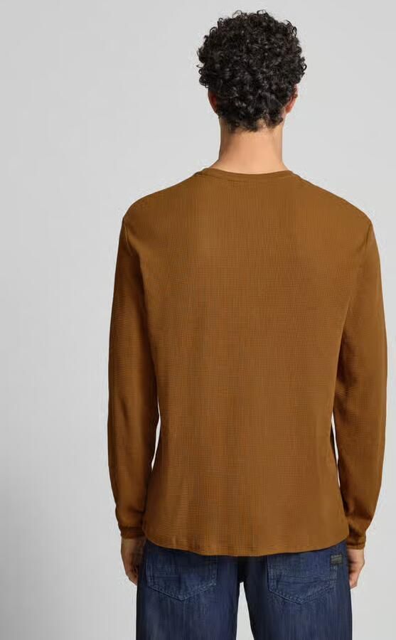 Calvin Klein Jeans Slim fit shirt met lange mouwen en logopatch model 'Waffle' - Foto 5