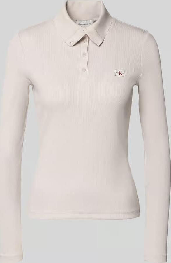 Calvin Klein Jeans slim fit shirt met lange mouwen van katoenmix