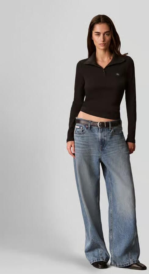 Calvin Klein Jeans slim fit shirt met lange mouwen van katoenmix - Foto 2
