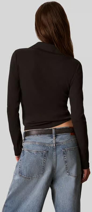 Calvin Klein Jeans slim fit shirt met lange mouwen van katoenmix - Foto 3