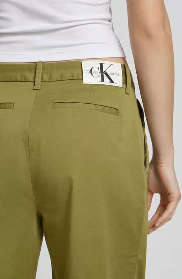 Calvin Klein Jeans Stoffen broek met bandplooien model 'UTILITY'