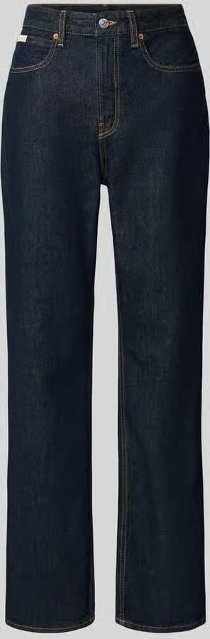 Calvin Klein Jeans Straight fit jeans met labeldetail