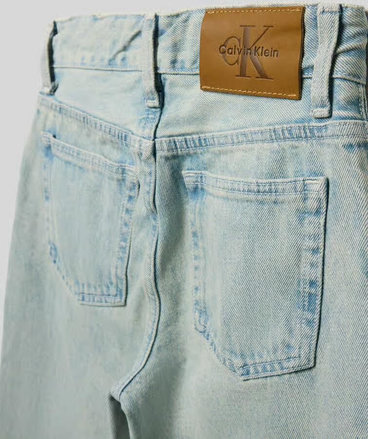 Calvin Klein Jeans Straight Fit Jeans met labeldetail