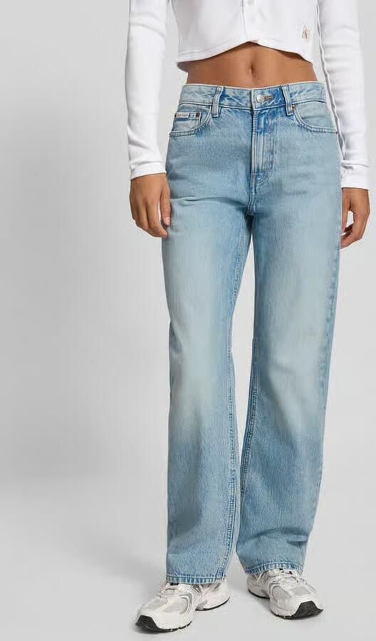 CALVIN KLEIN Dames Jeans Signature 90s Straight Lafayette Lichtblauw - Foto 10