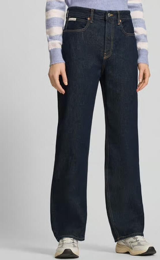 Calvin Klein Jeans Straight fit jeans met labeldetail - Foto 3