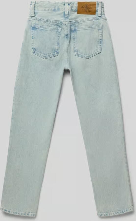 Calvin Klein Jeans Straight Fit Jeans met labeldetail - Foto 2