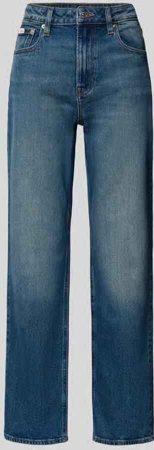 Calvin Klein Jeans Straight fit jeans met logopatch